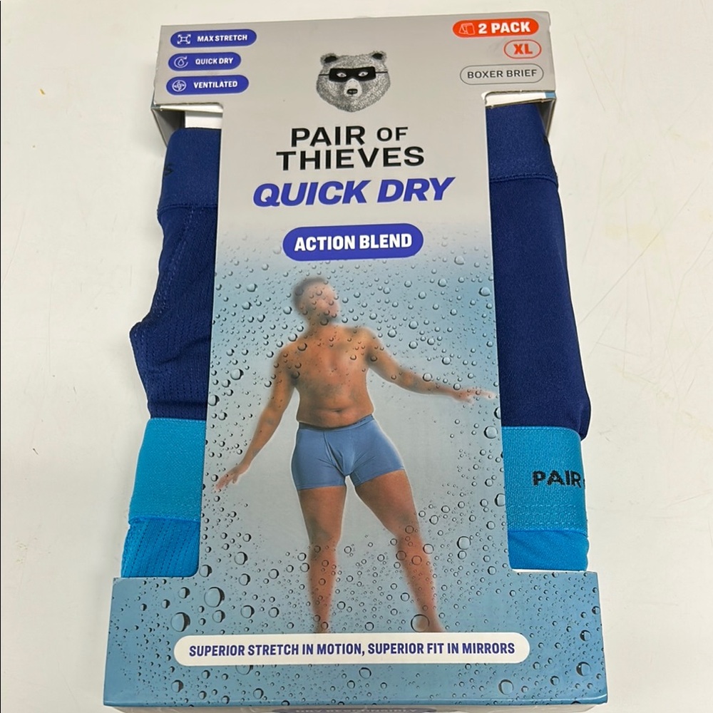 Quick Dry Boxer Briefs - Blue XL
